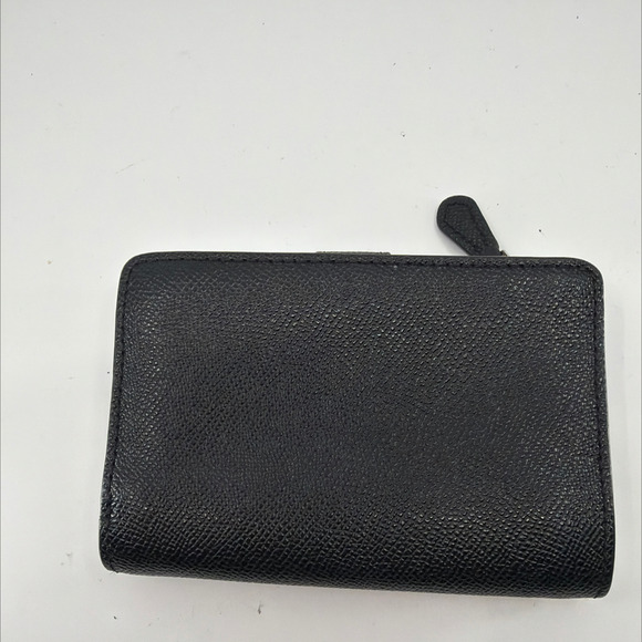 Coach Compact Wallet Black Saffiano Leather Wallet - Picture 3 of 8
